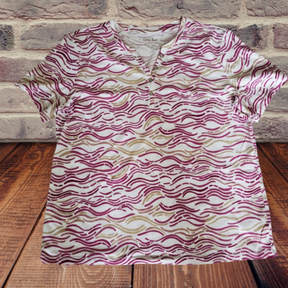Women's Coral Bay top size large v neckline